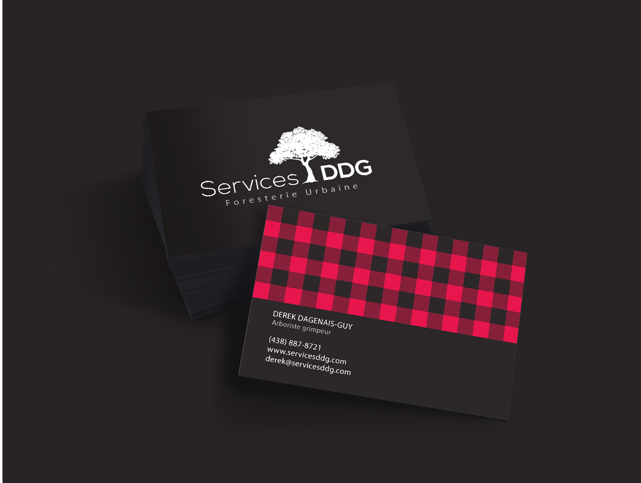 Conception de carte d'affaires Services DDG