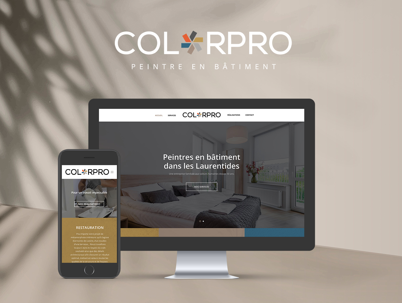 Conception site Web Colorpro Tridal Communication