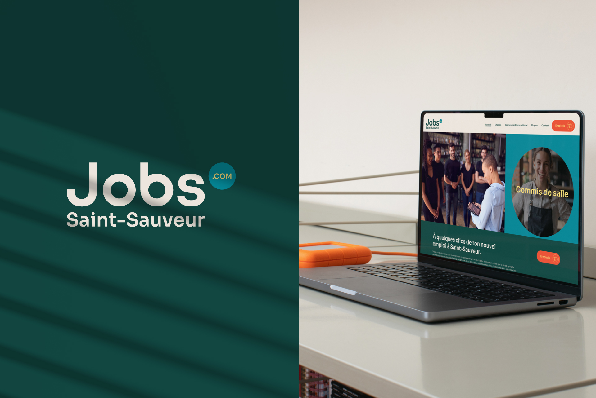 Conception du logo et du site web de Jobs Saint-Sauveur